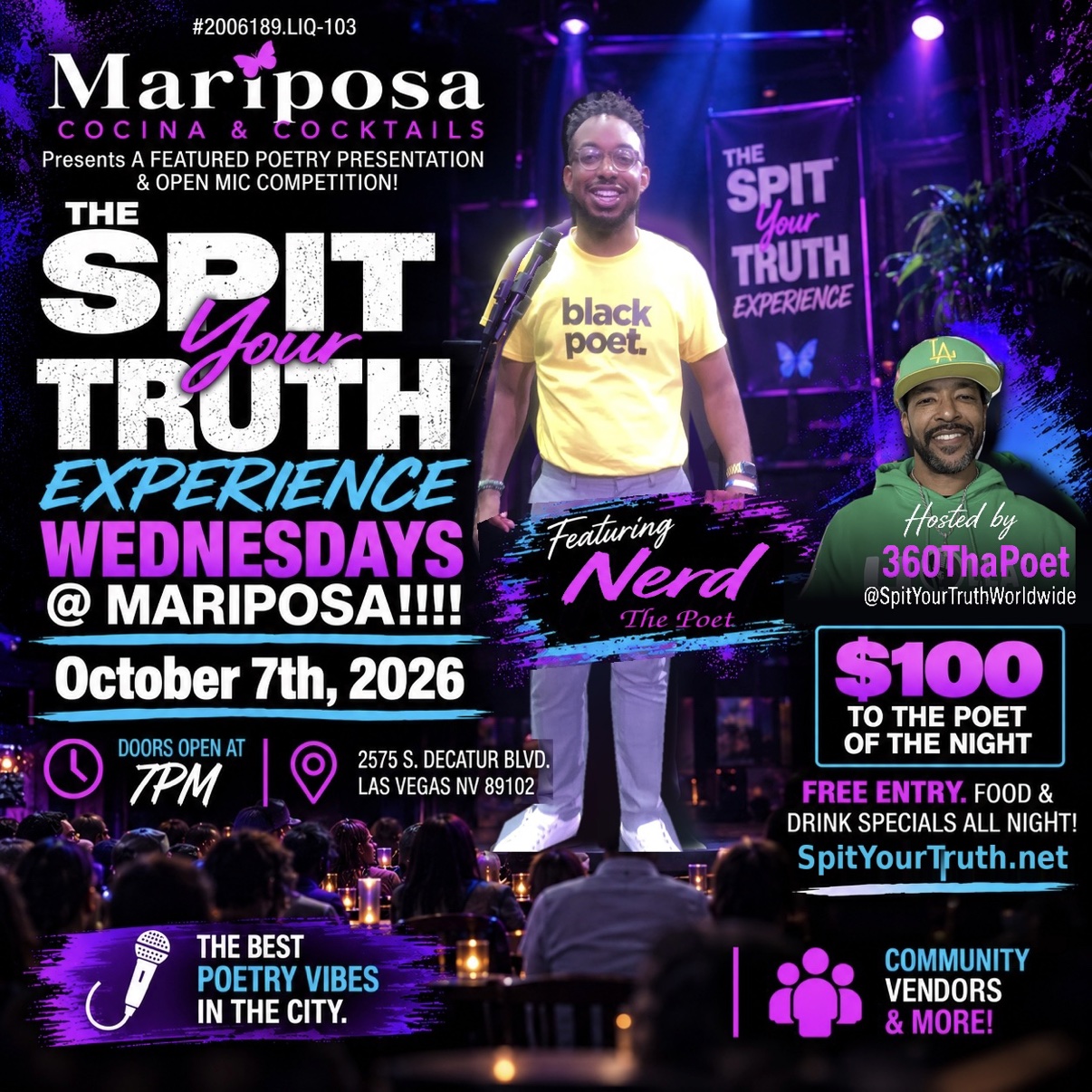 The Spit Your Truth Experience — Wednesdays @ Mariposa