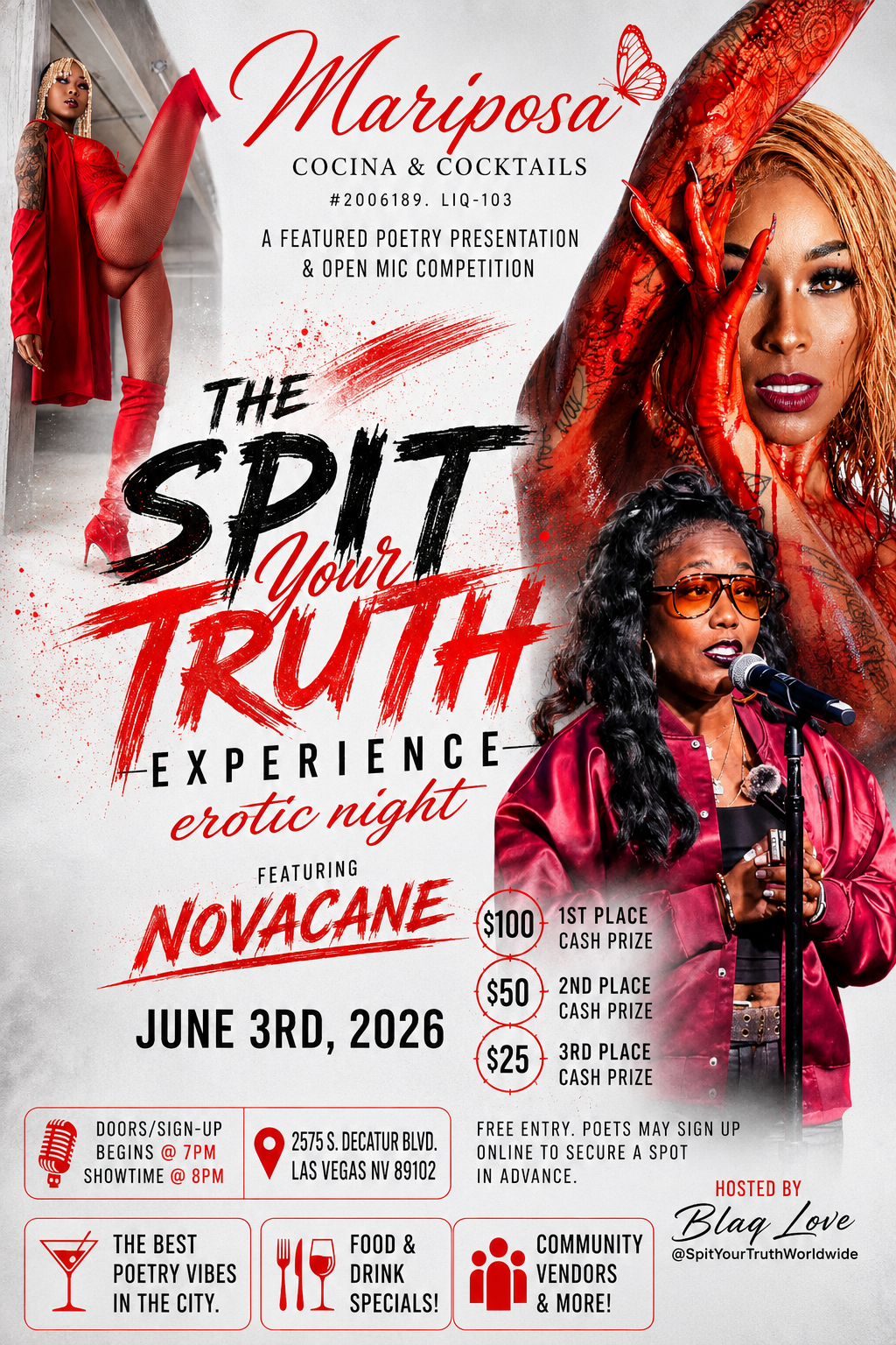 Spit Your Truth EROTIC night feat. Novacane!
